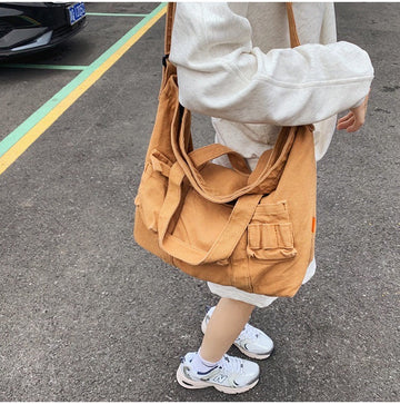 Get Ready for Your Next Adventure with Our Water-Resistant and Weatherproof Canvas Crossbody Bag Bag Nylon Bag Crossbody Gift For Her