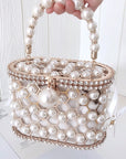 Sophisticated Pearl Bucket Handbag