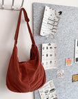 Soft and Durable: A Corduroy Shoulder Bag for Daily Use