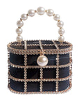 Huffmanx Pearl Bag Pearl Clutch Pearl Bucket Bag Fancy Bucket Purse Pearl Handbag Pearl Bag Chain Wedding Handbag Beaded Bags Bridal Clutch