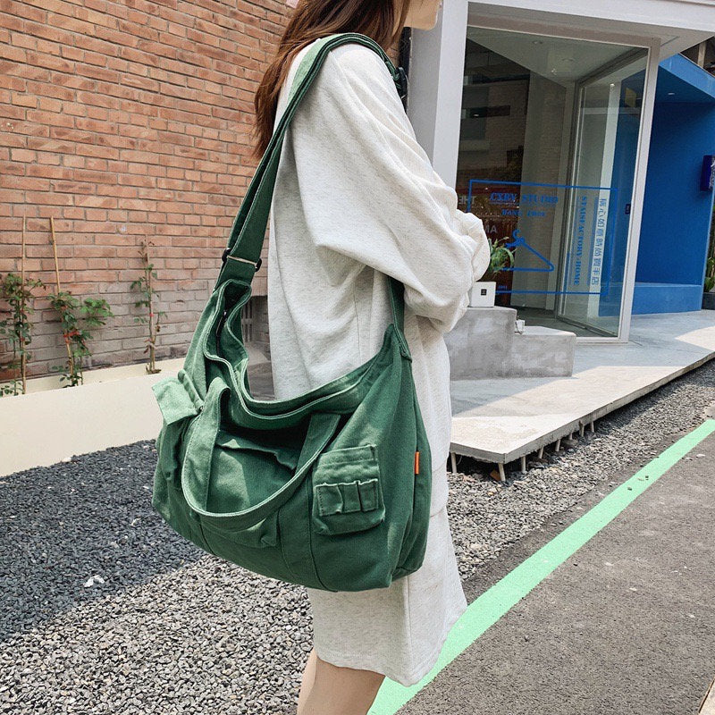 Get Ready for Your Next Adventure with Our Water-Resistant and Weatherproof Canvas Crossbody Bag Bag Nylon Bag Crossbody Gift For Her