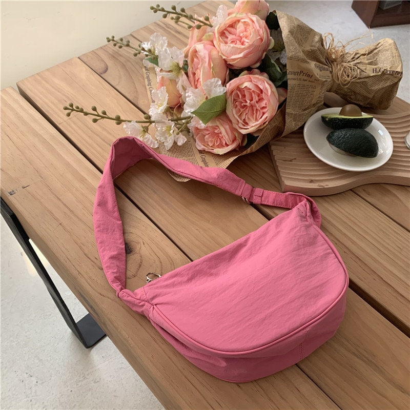 Lightweight and Spacious Nylon Dumpling Bag for Everyday Use