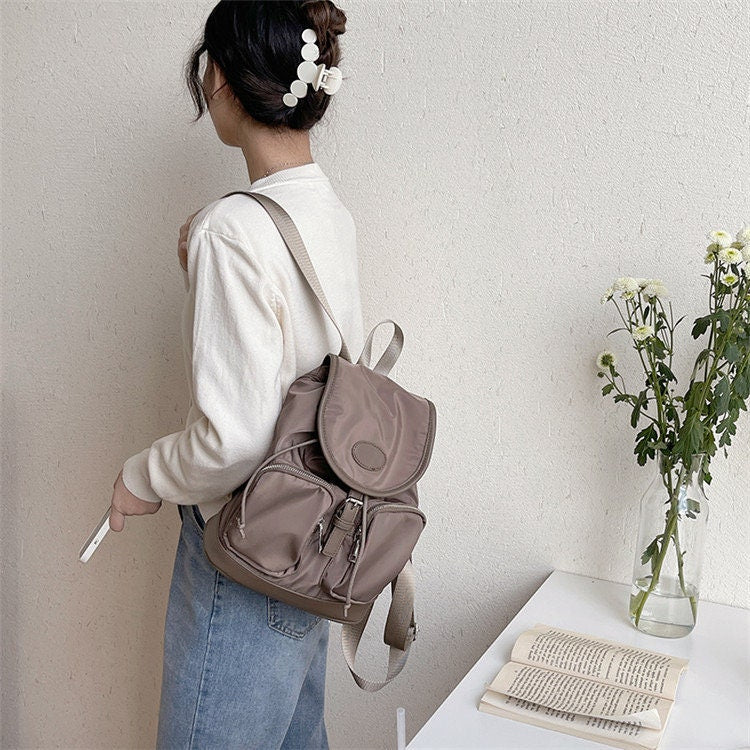 Nylon backpack wax canvas backpack laptop waxed canvas bag travel backpack canvas rucksack school backpack college waterproof rucksack