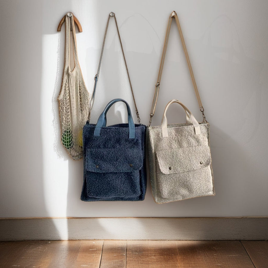 Fluffy Tote Corduroy Shoulder Tote Bags-Canvas Tote Bag-Corduroy Crossbody- Messenger Bag-Everyday Bag- Casual Bag-School Bag Gift For Her